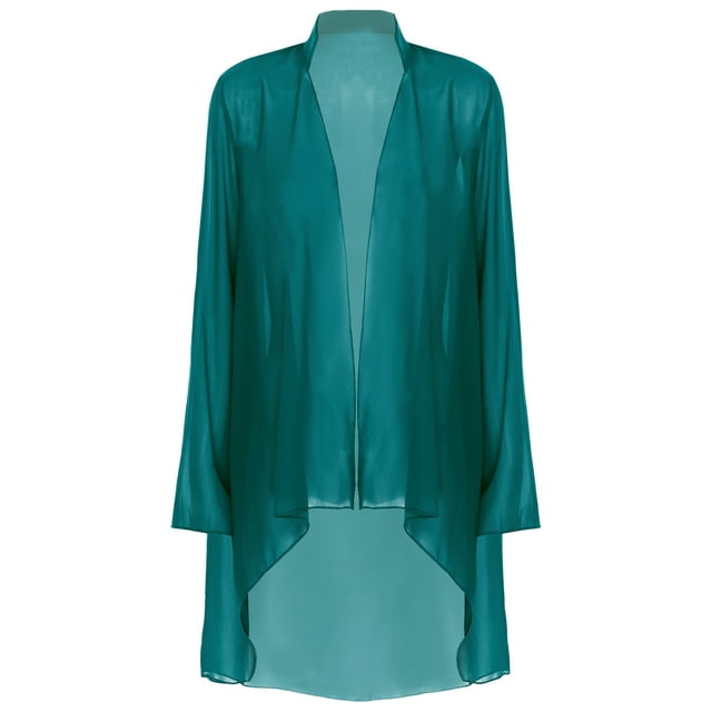 Loodgao Hauts d'Été pour Femmes Courts Boléros Kimono Cardigans Vestes Boléro en Mousseline Couvre-Robe de Soirée Vert P