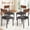 Brown, variant on Hijob Dining Chair Set of 4, PU Leather Dining Room Chairs, Rustic Kitchen Armless Side Chair with Iron Legs, Black&Brown