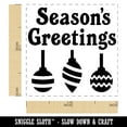 thumbnail image 2 of Season's Greetings Christmas Ornaments Self-Inking Rubber Stamp Ink Stamper - Blue Ink - Small 1 Inch, 2 of 7