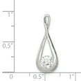 thumbnail image 2 of 925 Sterling Silver CZ Tear Drop (9x25mm) Pendant / Charm, 2 of 2