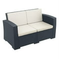 thumbnail image 5 of Pemberly Row Modern 4 Piece Outdoor Sofa Set in Dark Gray with Cushion, 5 of 6