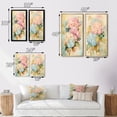 thumbnail image 4 of Designart "Retro Hydrangea Bouquet Vintage Elegance in Blue and Pink I" Hydrangea Wall Art Set Of 2 - Traditional Pink Canvas Set For Living Room Decor, 4 of 6