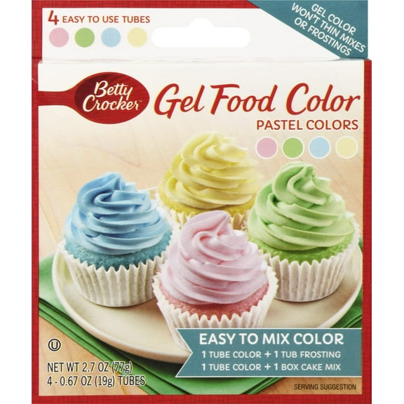 Betty Crocker, Pastel Gel Food Coloring (Pack of 4)