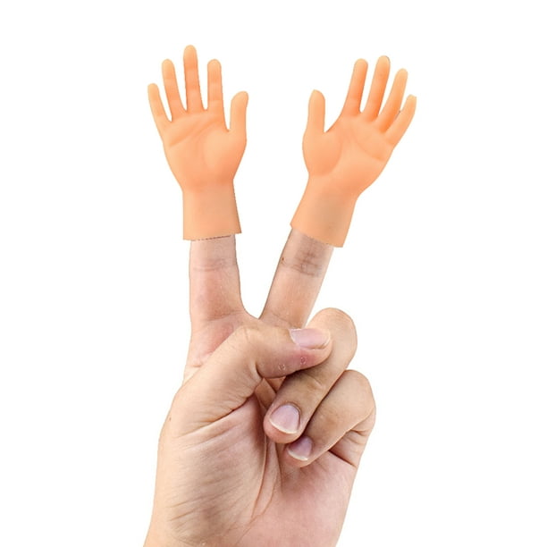 Petites mains gauche et droite mains en PVC doux au toucher Mini  marionnettes à doigts petites mains modèle jouets pour les fêtes festivals  de musique Bar nuits 