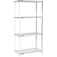 thumbnail image 3 of Nexel 5 Tier Chrome Wire Shelving Add-On Unit, 36"W x 18"D x 86"H, 3 of 4