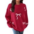 thumbnail image 3 of Buzo PRETTYGARDEN 2025 Rojo Mediano Oversized con Moño, 3 of 4