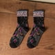 thumbnail image 1 of 1 par de calcetines de lujo con purpurina a la moda para mujer, calcetines largos de diseño Harajuku, calcetines de estilo étnico Harajuku con patrón creativo brillante, 1 of 5
