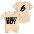 thumbnail image 3 of Byoo Toddler Boys 6Th Birthday T-Shirt Letter Print Short Sleeve Crew Neck T Shirt Tee Top, 3 of 3