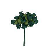 Hunter Green Artificial Silk Flower Roses - 12 Mini Bouquets of 12 Rosebuds, 144 Rosebuds Total, Wedding, Reception, Easter, Favors, Wreath, Event Decorations, DIY, Arts and Crafts