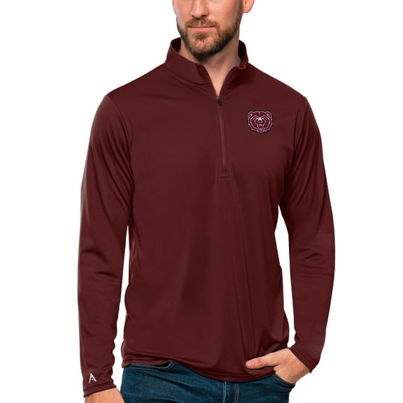 Men's Antigua Maroon Missouri State University Bears Tribute Quarter-Zip Top