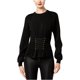 thumbnail image 1 of INC Womens Lace-Up Corset Knit Sweater, Negro, Grande I-N-C Tejer, 1 of 2