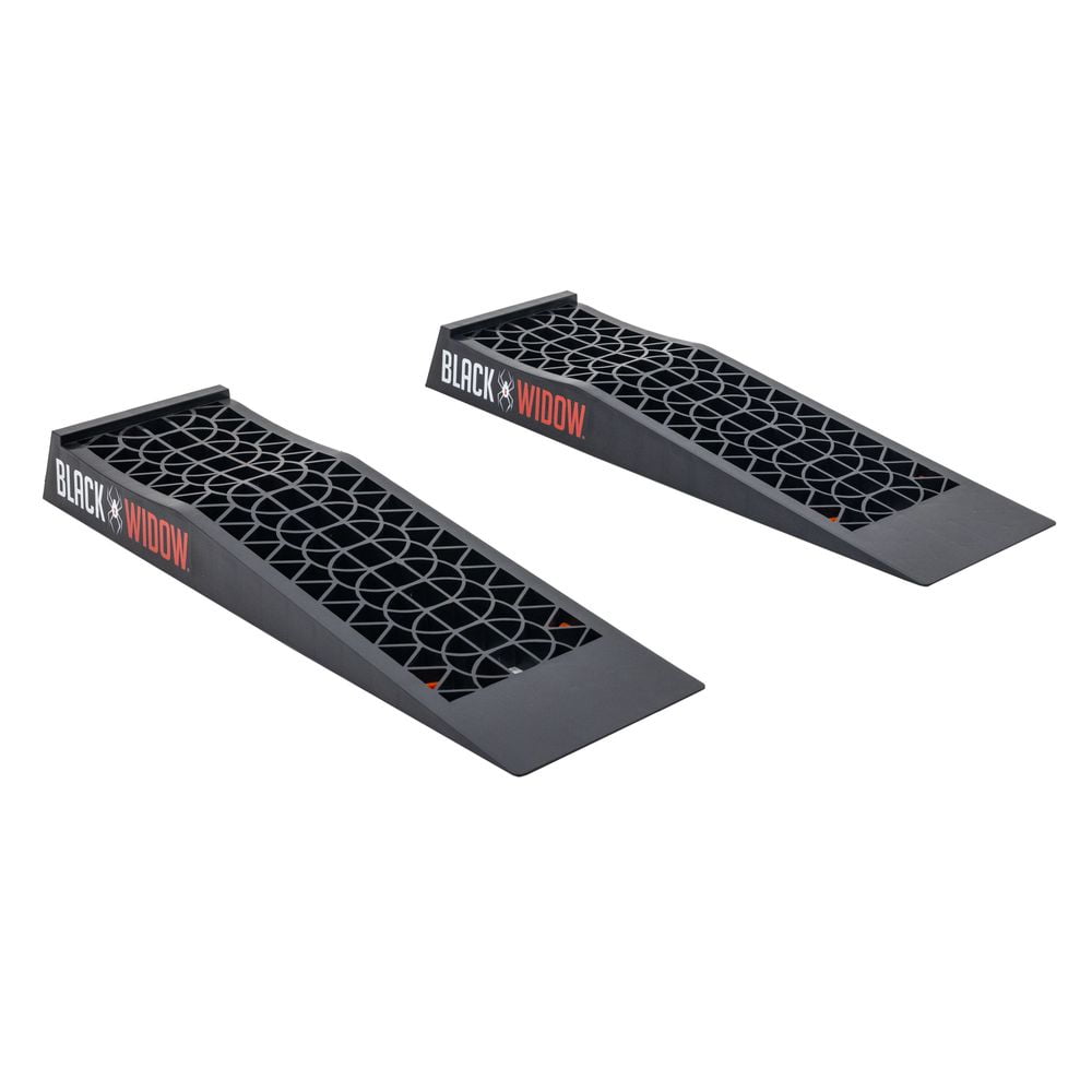 Car Ramps for Oil Change, Low Profile, 5,000 lb GAWR, 2.5in Lift, Black Widow, Pair