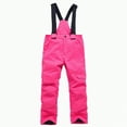 thumbnail image 5 of HCNTES Toddler Snow Bib Overalls Kids Waterproof Ski Pants Adjustable Design Warm Winter Outdoor Wear(A-Pink,M), 5 of 7