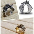 thumbnail image 2 of Minnieouse Anillo de murciélago vintage ajustable Anillo de dedo minimalista y de moda Anillos de dedo abiertos góticos Ropa, zapatos y accesorios Miscelánea dorado, 2 of 6
