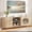 OAK, variant on Vividwood 69-inch Curved TV Stand with Wavy Acrylic Doors & Large Storage, Modern Media Console for TVs Up to 80 inches, Wood Tv Entertainment Center for Bedroom, Living Room