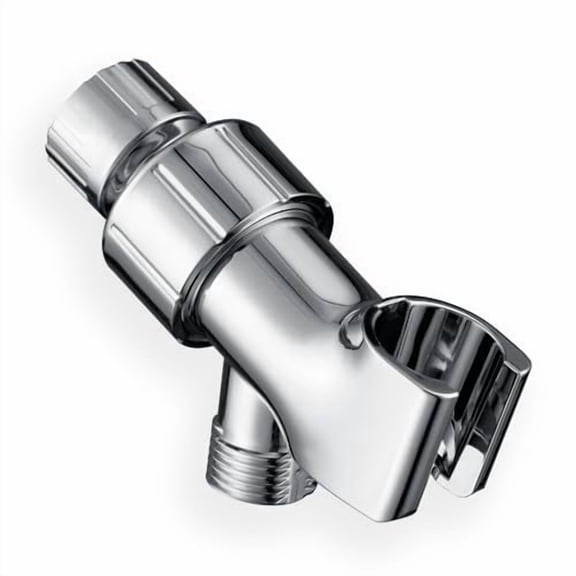 Adjustable Shower Head Holder for Handheld Shower Head Chrome Adjustable Shower Arm Mount for Connecting Shower Arm and Shower Hose,1/2 Inch IPS Female Inlet and Male Outlet