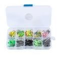 thumbnail image 1 of 100pcs Fishing Hooks Set Multicolor Lead Head Jigs with Single Hook Maggot Grub Soft Lure Outdoor Fishing Accessories, 1 of 9