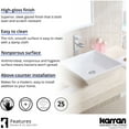 thumbnail image 2 of Karran Usa Vc-603 Valera 16-1/4" Square Vitreous China Vessel Bathroom Sink - White, 2 of 6