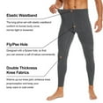 thumbnail image 4 of 2 Packs Mens Long Johns,Thermal Underwear for Men Soft Base Layer Mens Thermal Pants for Cold Weather, 4 of 5