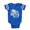 Royal Blue, variant on CafePress - Gothic Skull Initial G - Cute Infant Baby Football Bodysuit