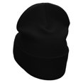 thumbnail image 2 of Pawn Chess Piece Embroidered 12 Inch Long Knitted Beanie - Black OSFM, 2 of 5