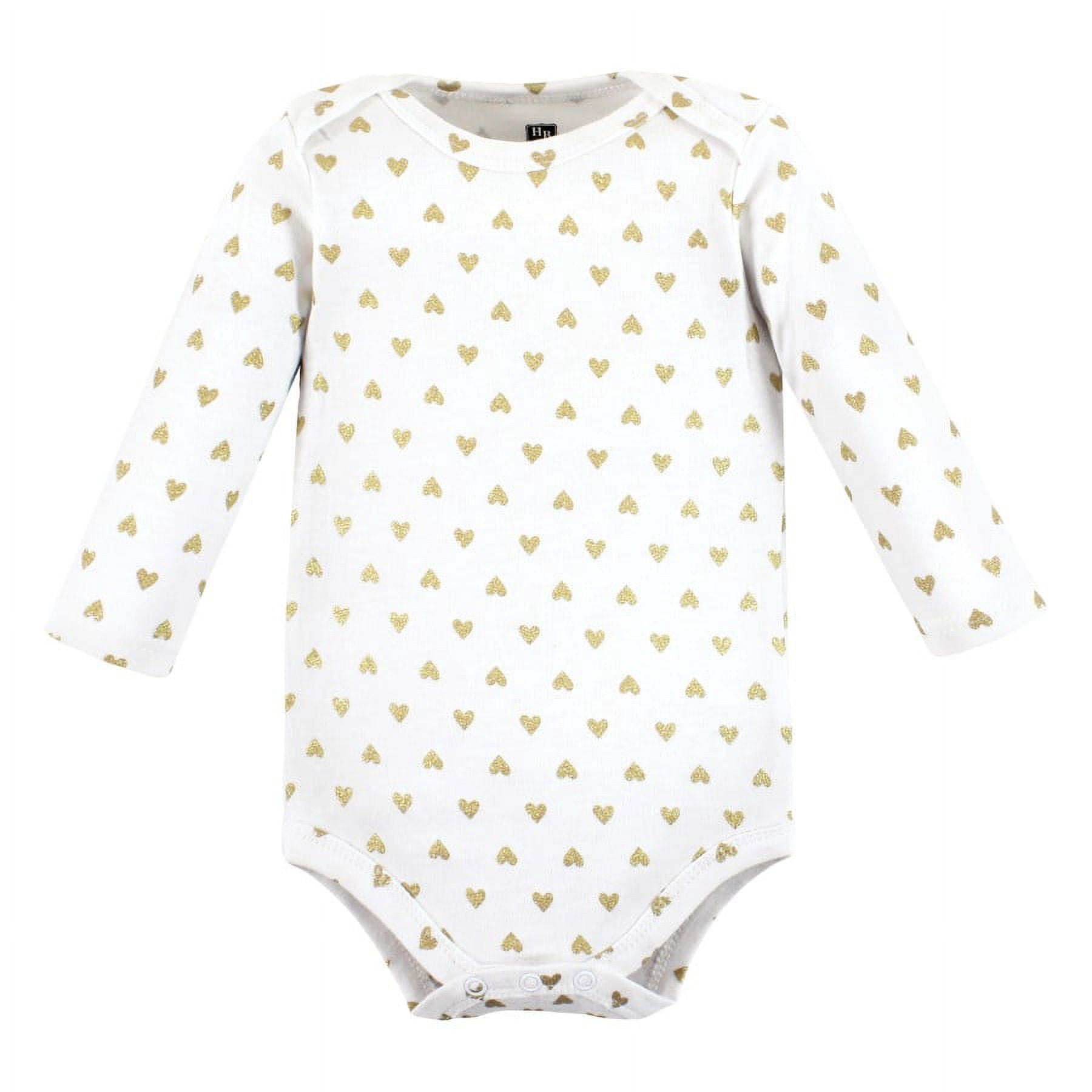 Hudson Baby Cotton Long-Sleeve Bodysuits, 3-Pack, Newborn- 24 Months