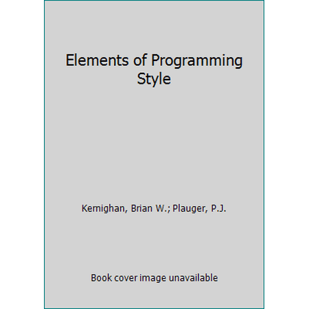 Pre-Owned Elements of Programming Style (Hardcover) 0070341990 9780070341999
