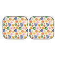 thumbnail image 7 of Goofa Groovy Daisy Flowers Pattern 2 Piece Car Windshield Sun Shade Foldable | Front Windshield Shade for Sun, Heat and UV Rays | Sunshade for Car Front Window-Small, 7 of 7