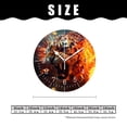 thumbnail image 2 of 12 Inch Wall Clock Battery Operated Silent Clock Decorative for Office, Kitchen, Outdoor, Living Room，Big Fire Tiger Walking And Roaring on Black Beautiful Drawing, 2 of 5