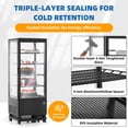 thumbnail image 4 of Countertop Cake Display Fridge 3.5 Cu Ft Glass Door, Commercial Pastry Cooler with LED Light and Digital Control, Frost Free for Bakery Cafe, Black/White, 4 of 7