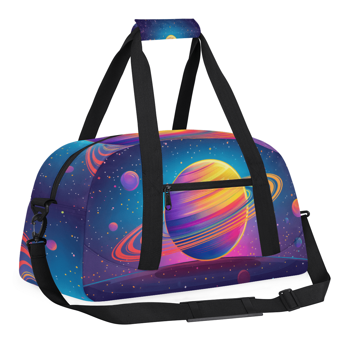 Herdesigns Nebula Universe Planet Sports Duffle Bag for Women & Men, Outer Space Gym Bag Dance Bag Overnight Bag Carry On Weekender Travel Bag
