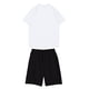 thumbnail image 3 of Sueño Traje de pantalón corto con cintura elástica y cuello redondo de manga corta estampado informal para niño Blanco 160, 3 of 3