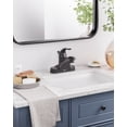 thumbnail image 3 of Wowow Matte Black Bathroom Faucet 4 inch Centerset Single Handle Faucet with Lift Rod Drain Assembly, Rv Lavatory Taps 3 Hole, 3 of 9