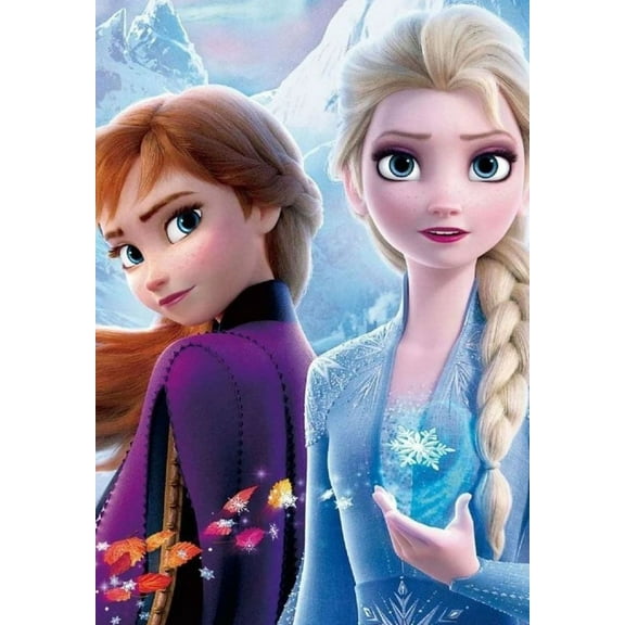 Elsa and Anna Diamond Painting Kits for Adults,DIY Frozen Diamond Painting Full Drill,5D Diamond Art for Beginner,Perfect for Home Decoration Festival Gift 12x16 Inch