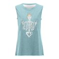 thumbnail image 6 of Trendfront Womens Skull Graphic Tops Figure Print Sleeveless Crewneck Casual Loose Fit Tank Tee Trendy Fashion T Shirts Daily Clothes, 6 of 6