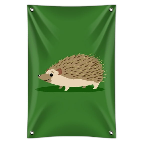 Hedgehog on Green Home Business Office Sign