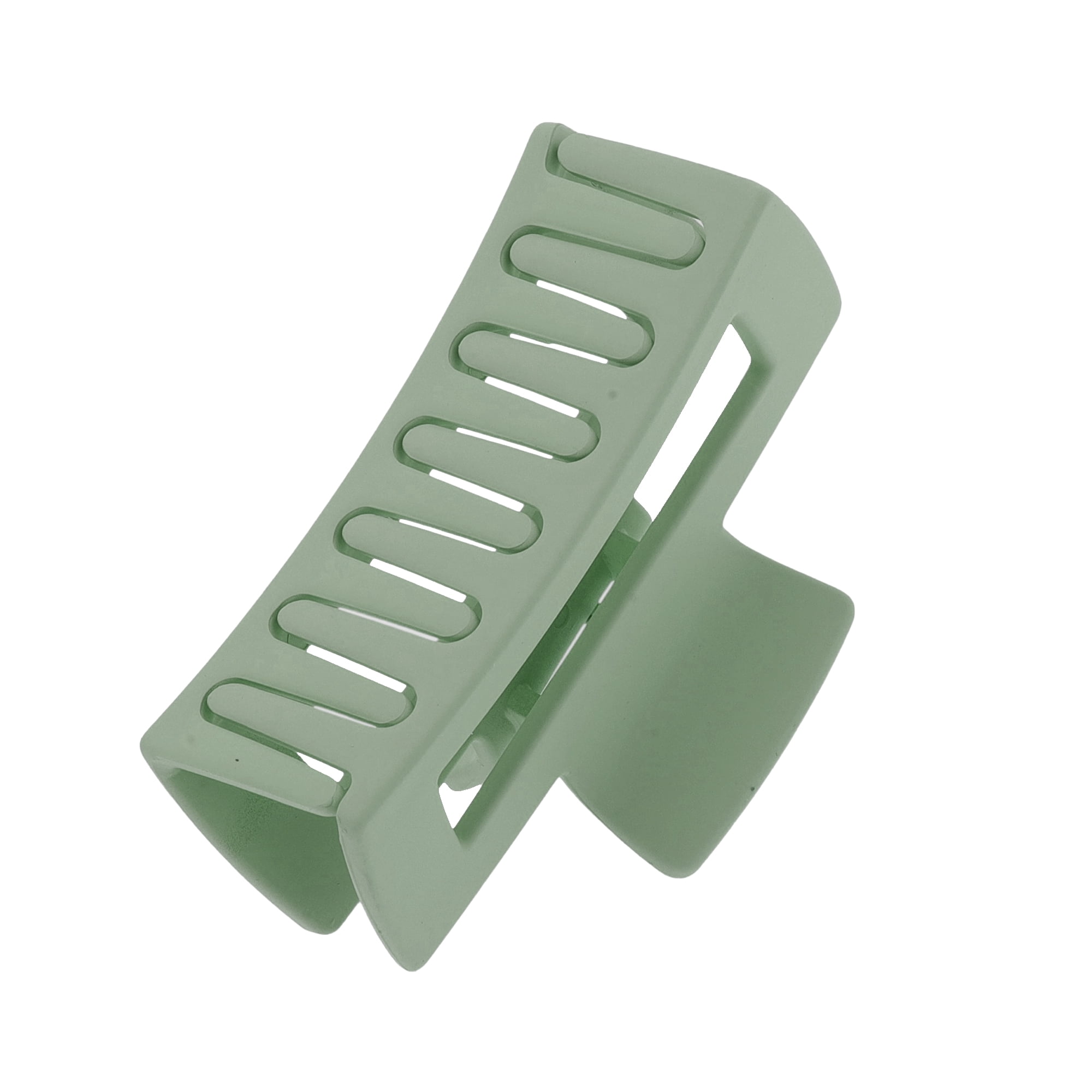 Unique Bargains Rectangle Frosted Hair Clips for Home and Everyday Styling Army Green
