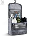 thumbnail image 3 of Gustave Waterproof Travel Toiletry Bag, Dry Wet Separated Dopp Kit Bathroom Toiletry Organizer Zippers Cosmetic Makeup Bag for Men Women "Gray", 3 of 11