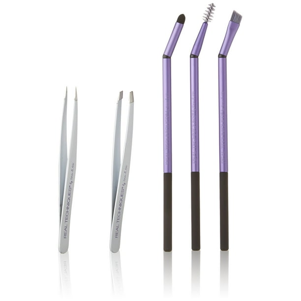 Real Techniques Brow Set, Includes Angled Tweezer, Detailing Tweezer