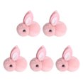 thumbnail image 1 of Bunny Toys DIY hecho a mano conejito de Pascua azul gris decoraciones de Pascua (rosa) Ehuebsd libre de BPA, 1 of 7