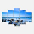 thumbnail image 2 of Baratti Bay Rocks in Waters at Sunset - Extra Large Seashore Canvas Art, 2 of 3