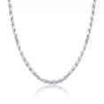 thumbnail image 2 of K-KED Real Pt950 Pure Platinum 950 Necklace For Men Solid Rope Pt950 Platinum Chain-48cm=18.9inch-1.5mm-9.3-9.6g, 2 of 9