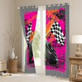 thumbnail image 3 of Castle Fairy Car Flag Blackout Curtains Set of 2 (52x84 Each),Plaid Window Curtains, 3 of 6