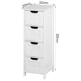 Bathroom Floor Cabinet 4 Drawers, Narrow Tower Storage, Freestanding ...