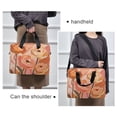 thumbnail image 6 of FORMRS 16" Laptop Bag Carrying Sleeve Case with Handle Travel Shoulder Briefcase, Abstract Orange Flowers, 6 of 8