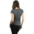thumbnail image 2 of ToBeInStyle Women's Roundneck Short Sleeve Top, 2 of 3