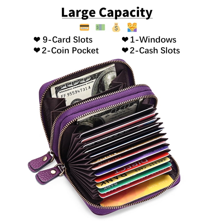 Sendefn Small Genuine Leather Wallet, RFID Blocking photo 2