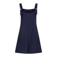thumbnail image 4 of Weiqiqre Jumpsuits for Women Summer Casual Rompers Loose Waffle Knit Short Overalls Adjustable Strap Jumpsuit, 4 of 5
