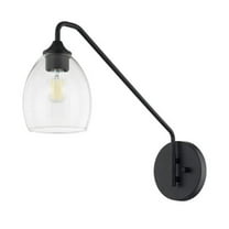 Oseman 6.125 in. 1-Light Matte Black Wall Sconce