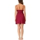 thumbnail image 3 of INSPIRE CHIC Vestidos de salón para mujeres, camisones de satén, vestido de noche con cuello en V, tirantes de espagueti, pijamas, vestido de noche XS Rojo, 3 of 6
